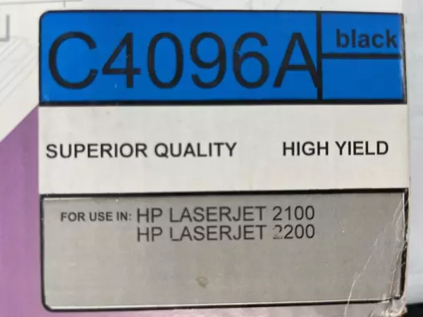 Toner Cartridge C4096A Black Compatible With HP LaserJet 2100-2200 Sealed NIB