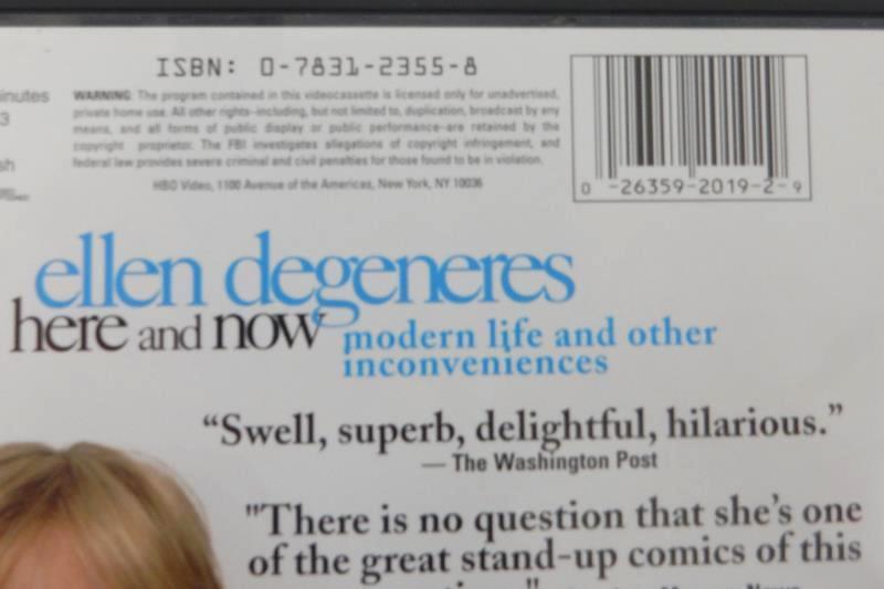 Ellen DeGeneres Here and Now DVD 2003 Film Comedy 60 Minutes Color HBO Video
