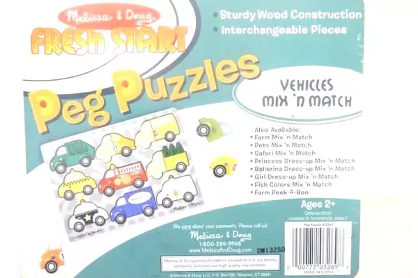 Lot Melissa and Doug Wood Puzzle Whose Truck Board Book Mega Block Cat Truck