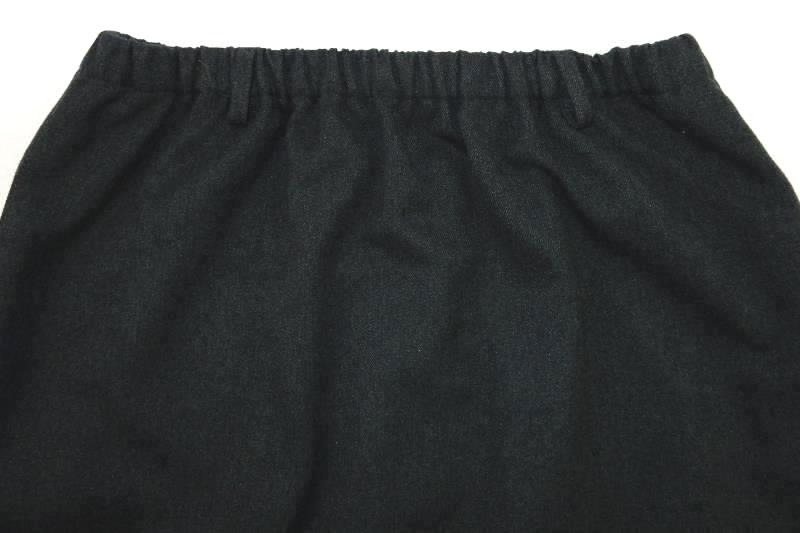 Orvis Grey Straight Fit Skirt Women's Size 8P Petite Elastic Waist Knee Length