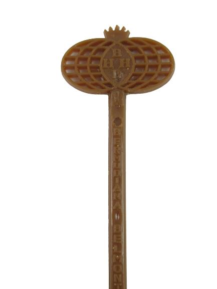 Lot of 10 Bermuidian Belmont Harmony Hall Souvenir Swizzle Sticks Brown