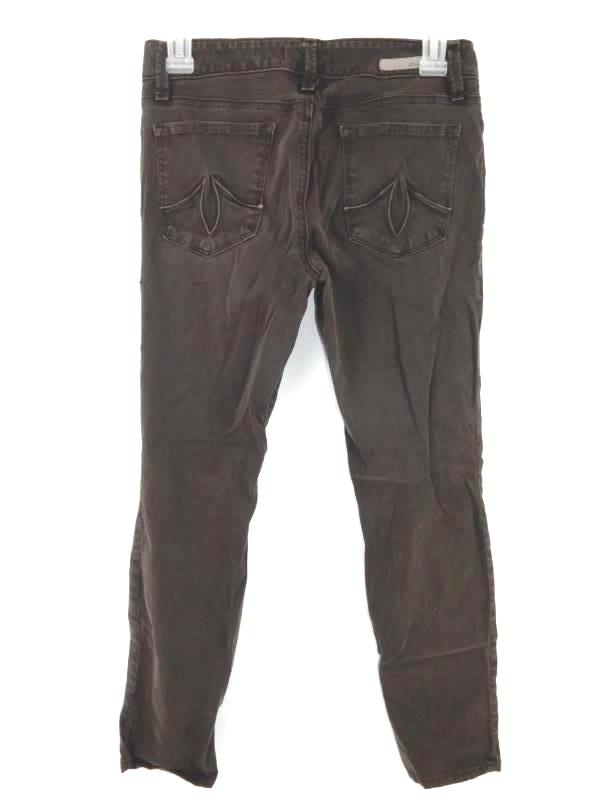 Level 99 Lily Straight Brown Jeans Women's Size 27P Petite Low Rise Pockets