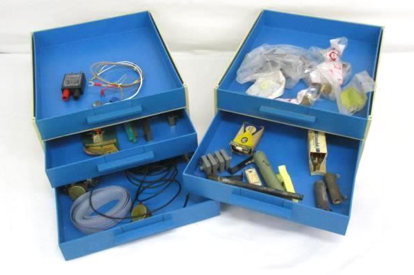 Electrician's Lot Stackable Drawers Micro Switches Hardware Conductors