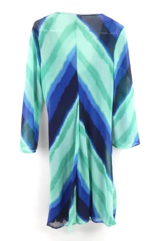 Roulette Chiffon Overlay Long Bell Arm Dress Women's Size 8 Beaded Boho Chic