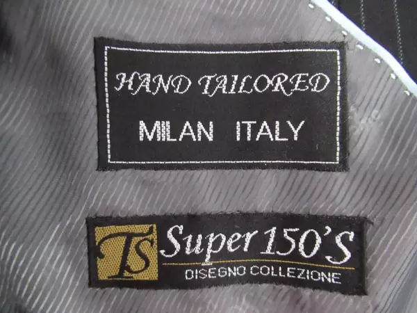 Tessori Uomo Suit Jacket & Vest Men's Size 40R Gray Pin Striped Made In Italy
