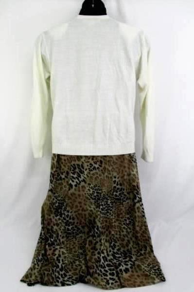 Women's Outfit Idea Norton McNaughton Skirt And Faux Layered Sweater Size Medium