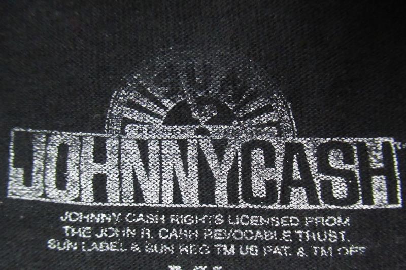 Johnny Cash Crew Neck Tee Shirt Men's Size XL Black White Graphic