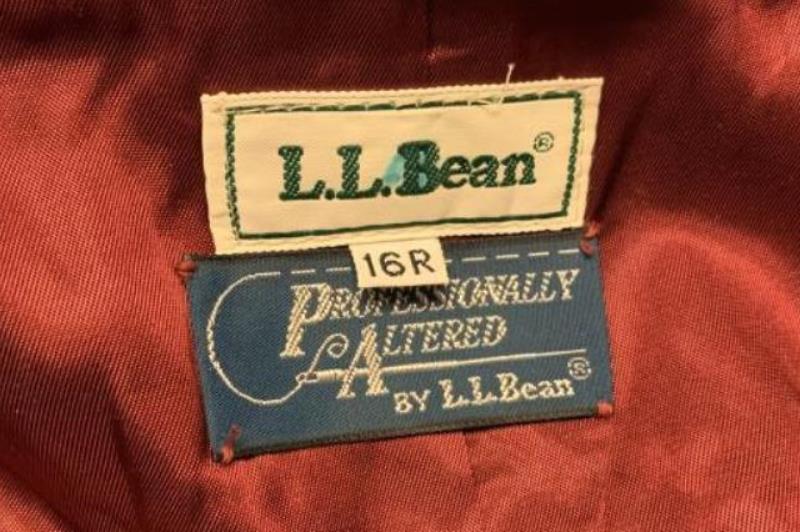 Vintage L.L. Bean Red Pea Coat Single Breasted Women's Size 16R Pockets