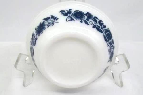 Vintage Avon Basin & Pitcher Set Milk Glass Miniature Wash Blue Flowers 5oz.