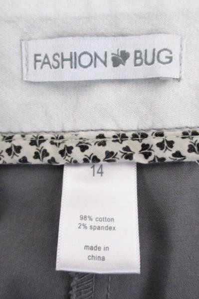 Fashion Bug Grey Slacks Trouser Dress Pants Size 14 Wide Leg Career