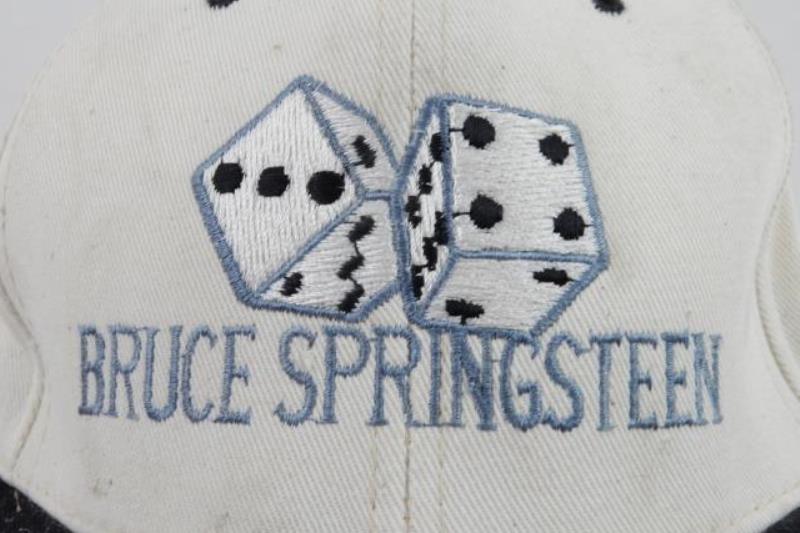 Vintage Bruce Springsteen Embroidered Hat Dice Adjustable Discolored One Size