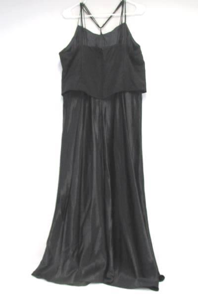 Ann Kelly Cocktail Size 8 Spaghetti Strap Black Maxi Dress Lined Formal Women's