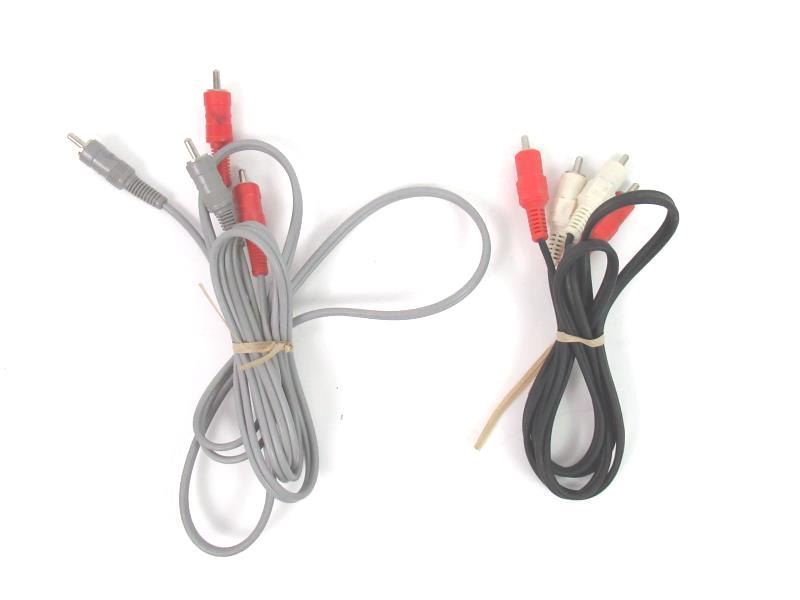 Lot of 2 Sony RCA Video Converter Cables Cords Red White Audio TV Replacements