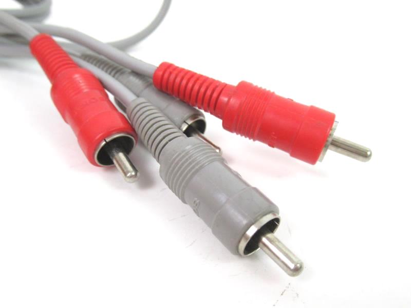 Lot of 2 Sony RCA Video Converter Cables Cords Red White Audio TV Replacements
