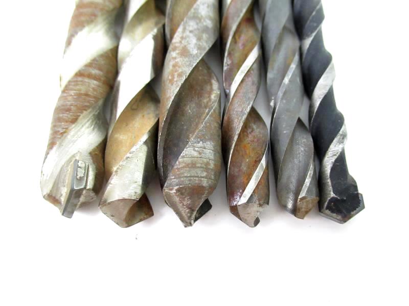 Lot of 7 Vintage Drill Bits Assorted Philips Flat Head High Speed