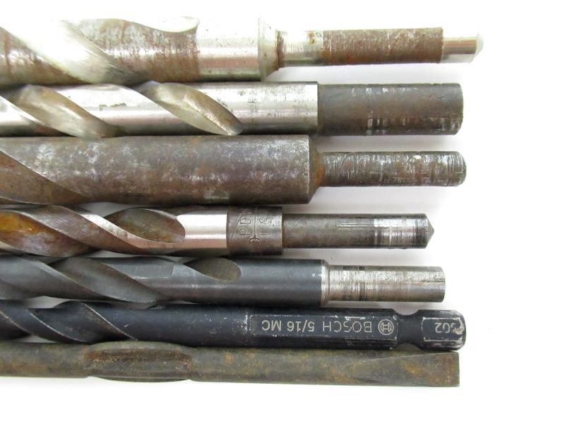 Lot of 7 Vintage Drill Bits Assorted Philips Flat Head High Speed