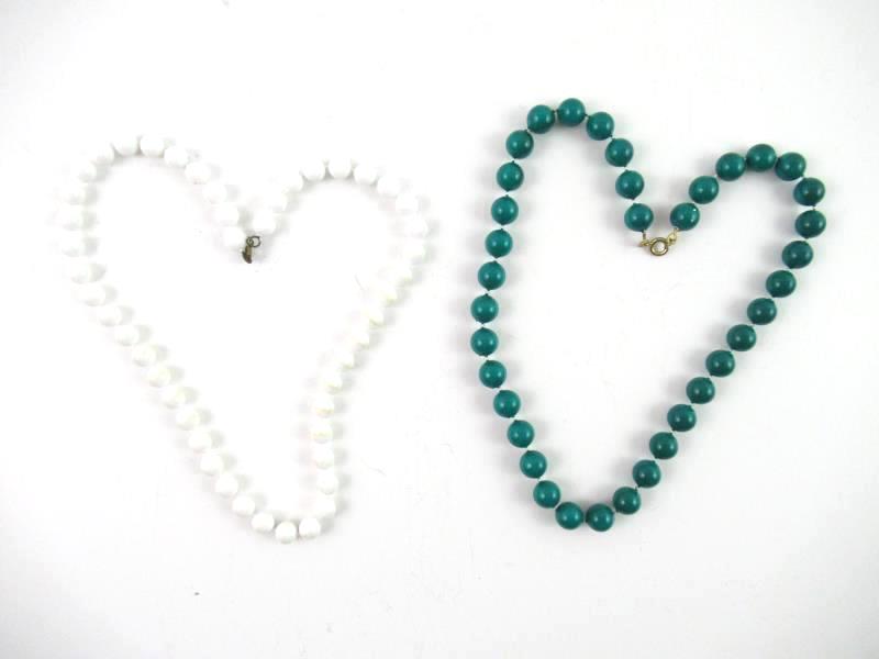 Lot of 5 Bead Strand Necklaces Various Colors Lengths
