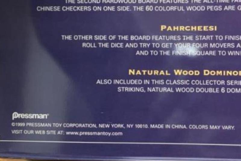 1999 Pressman Classic Collector Series 7 in 1 Wood Games