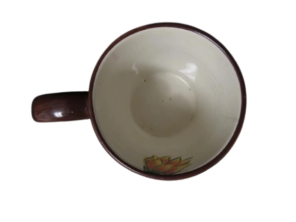 Red Tuscan Sun Coffee Mug Golden Yellow With Red Sunflower