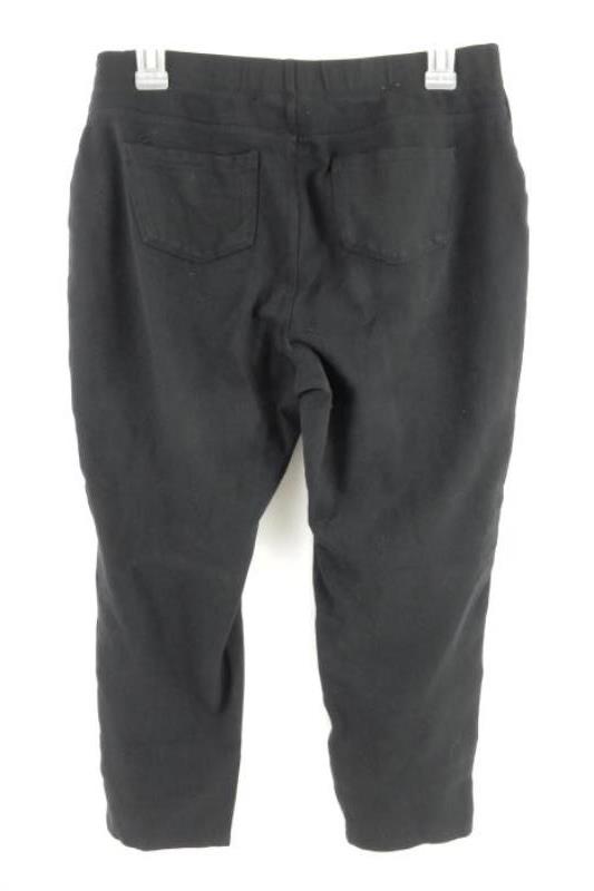 Karen Scott Sport Petite Black Pull On Pants Women's Size PL Cropped Mock Pocket