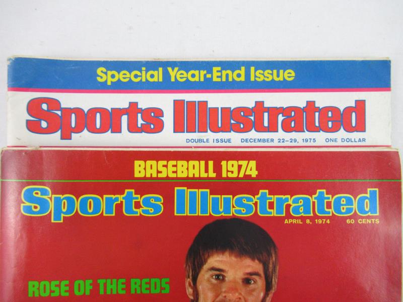 Lot of 2 Vintage Sports Illustrated 1974 1975 Pete Rose Rose Of Reds Sportsman