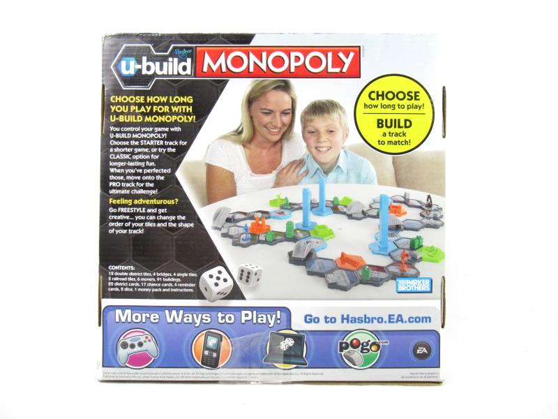 Hasbro U-Build Monopoly Make Your Own Board Choose Game Length 2010
