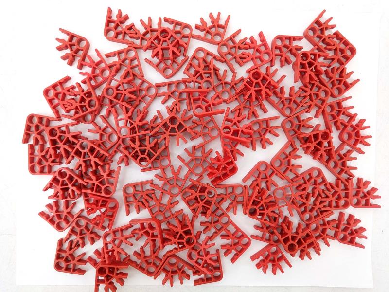 Lot of 100 K'NEX Red Connectors 3 Position Standard Bulk Replacement Part