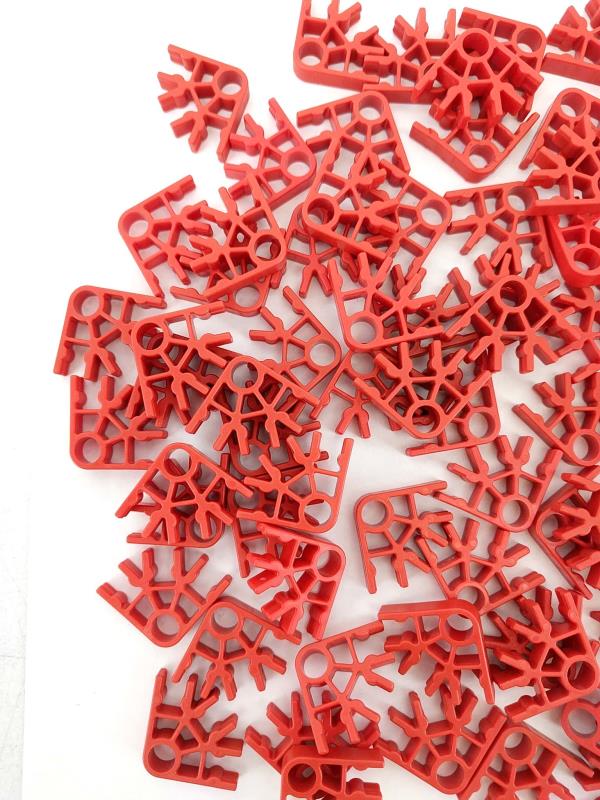 Lot of 100 K'NEX Red Connectors 3 Position Standard Bulk Replacement Part