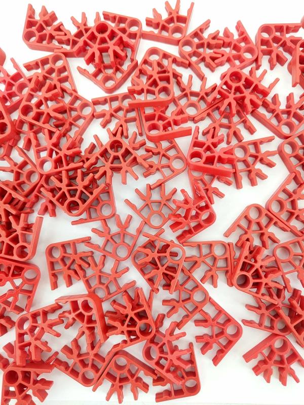 Lot of 100 K'NEX Red Connectors 3 Position Standard Bulk Replacement Part