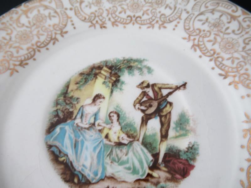 Vintage Triumph American Limoges Cup Saucer China D'Or I T-S 284 22K Gold Trim