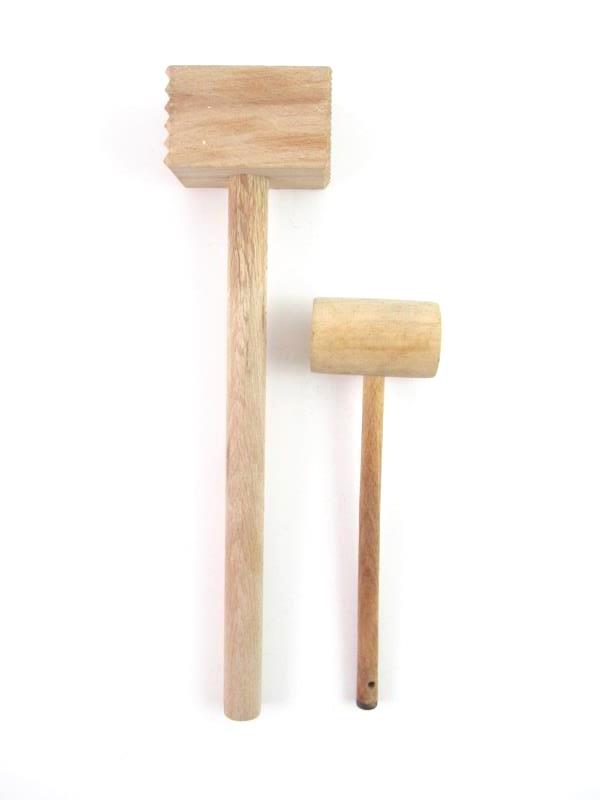 Lot of 7 Wood Kitchen Utensils Spoons Tenderizer Fork Tongs Bamboo Organic