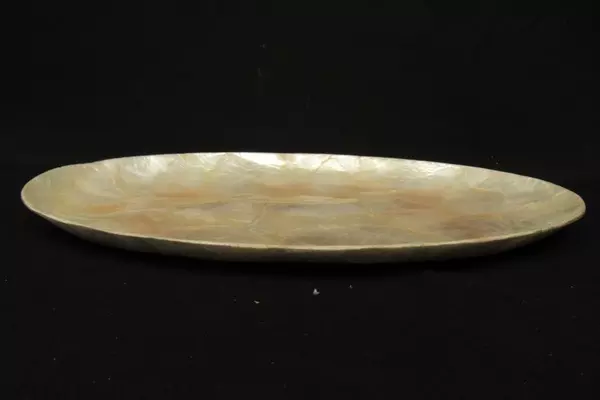 Set of 4 Oval Capiz Shell Trays Made In Philippines Oblong Oval Shaped
