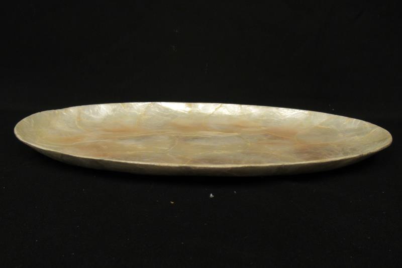 Set of 4 Oval Capiz Shell Trays Made In Philippines Oblong Oval Shaped