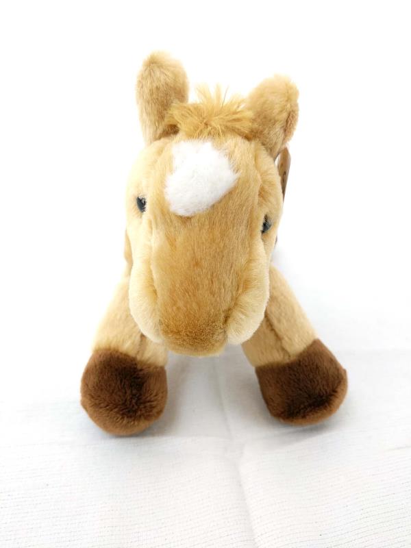 Aurora World Mini Flopsie Prancer Plush Toy 8in Tan Horse with Tag