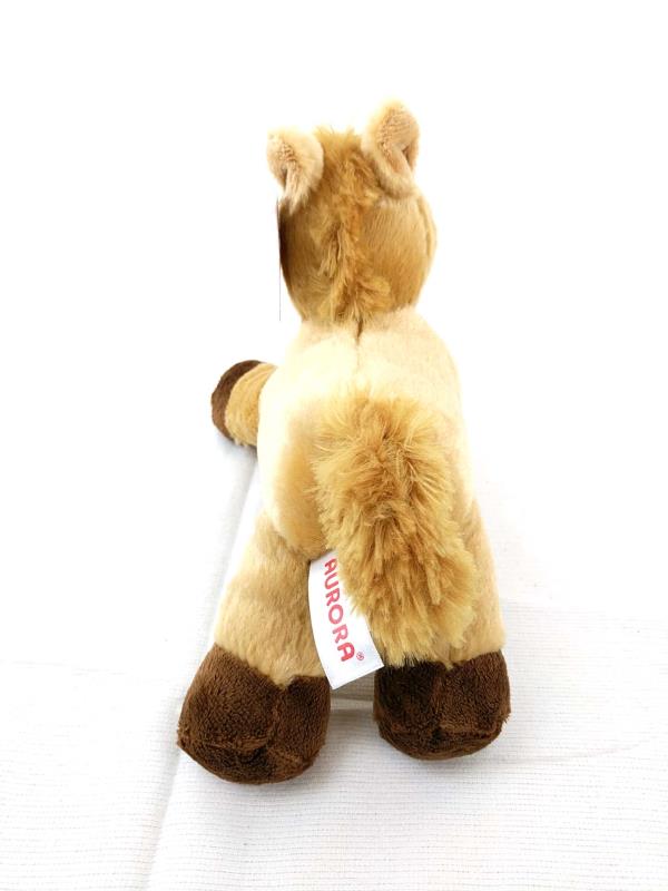 Aurora World Mini Flopsie Prancer Plush Toy 8in Tan Horse with Tag