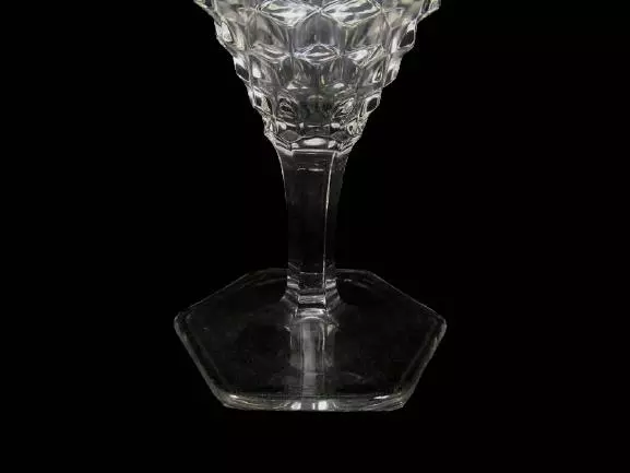 Set of 2 Beautiful Fostoria American Clear Footed Water Glasses 6 7/8" Tall