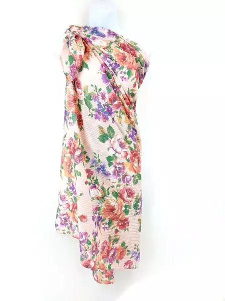 Sarong Beach Cover Up Watercolor Rose Print Fabric 79 Inches By 42 Inch Handmade