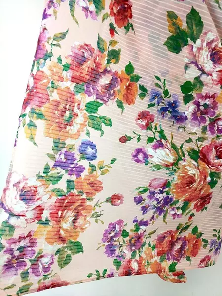 Sarong Beach Cover Up Watercolor Rose Print Fabric 79 Inches By 42 Inch Handmade