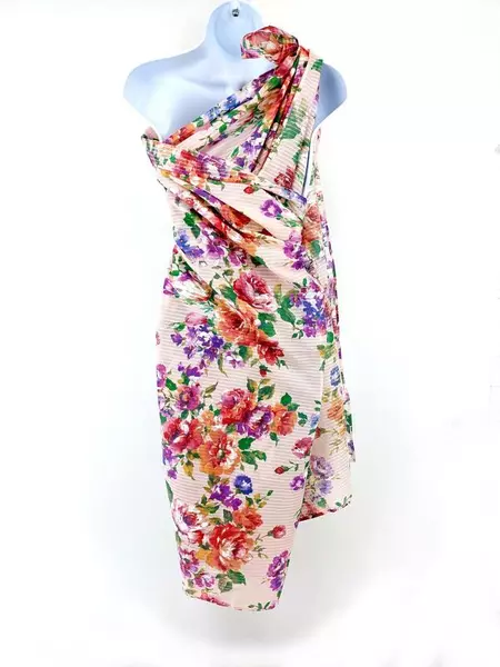 Sarong Beach Cover Up Watercolor Rose Print Fabric 79 Inches By 42 Inch Handmade