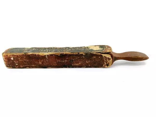 Antique Wood Razor Strop Chapman's Anti Elastic Four Sided Barber Tool