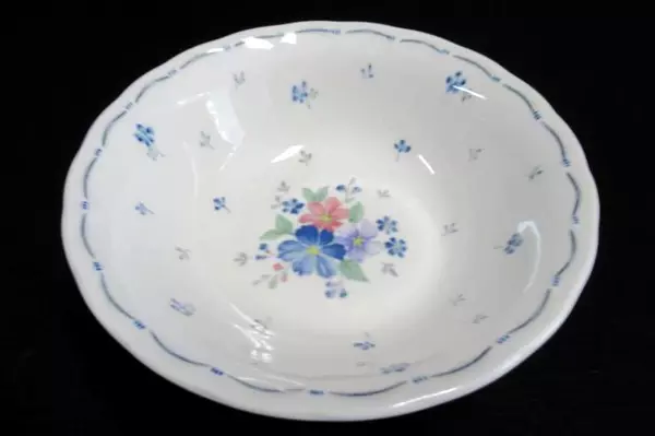 Vintage Nikko Japan Soup Cereal Bowl Dauphine White Blue Pink Green Floral 6.25"