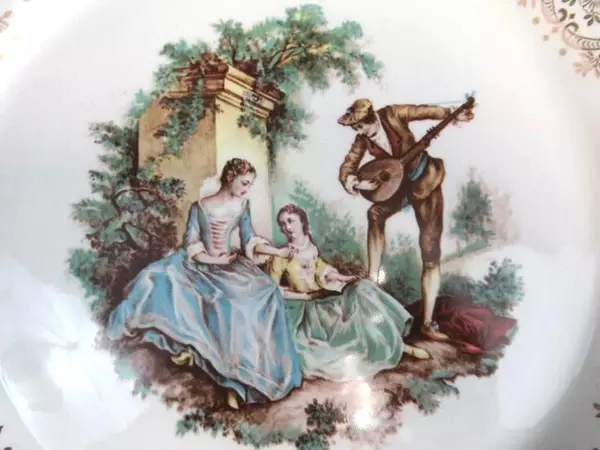 Vintage Triumph American Limoges Dessert Bowl China DO'R IT-S 284 22K Gold Trim