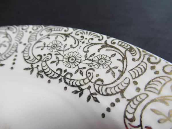 Vintage Triumph American Limoges Dessert Bowl China DO'R IT-S 284 22K Gold Trim