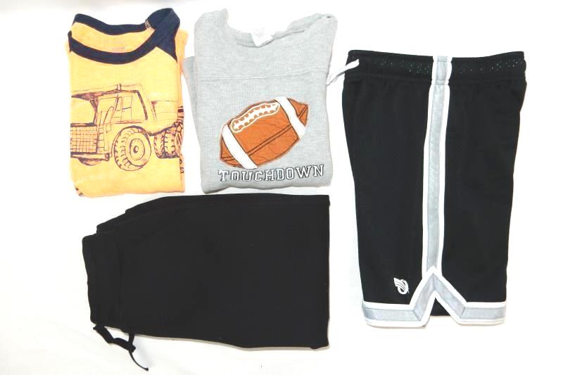 Lot of 4 Boy's Sz 7 7X Shirts Pants Shorts Long Sleeve Short Sleeve 32 Degrees