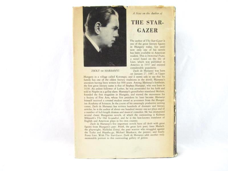 The Star Gazer Zsolt De Harsanyi 1939 Hardcover with Dust Jacket Putnam