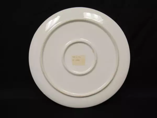 Vintage Round Porcelain Cake Plate Platter Made In Italy White Blue Grapes