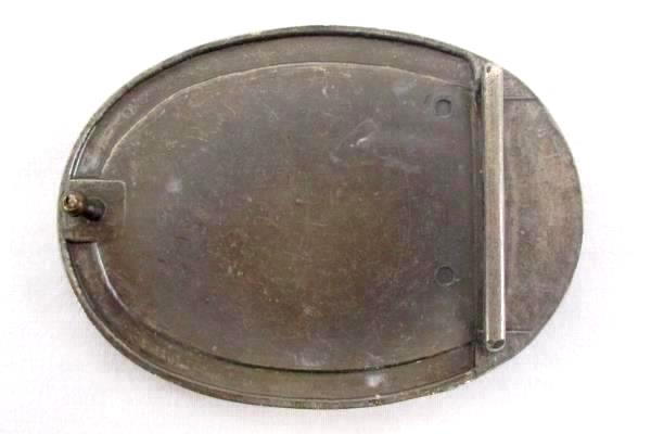 Oval 9 Multicolored Stone Western Silver Tone Metal Belt Buckle