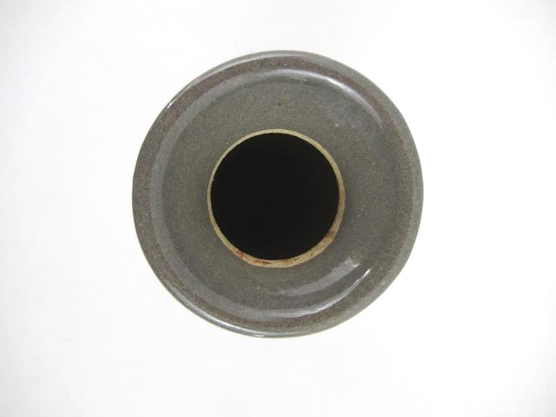 Great Northwestern Stoneware Vase Gray Beige Handmade Pottery 7 in