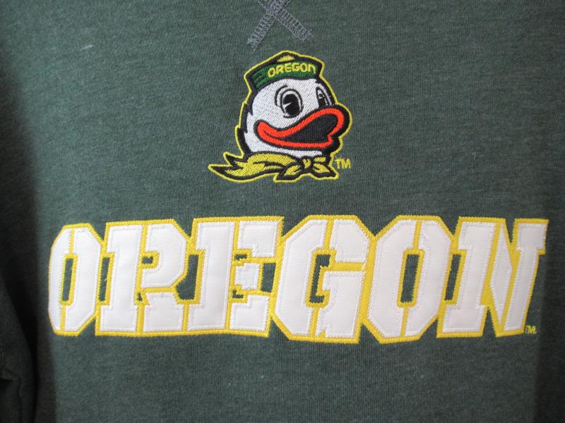 Champion Elite Oregon Ducks Hoodie Sweatshirt Women's Size M Green Pocket