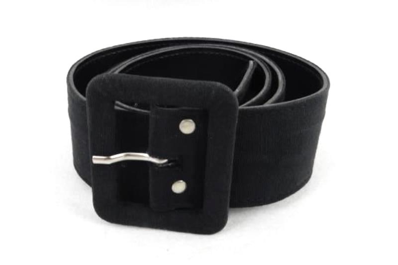 Vintage Astor W. Germany Black Adrian Belt Women's Size 11 Square Buckle